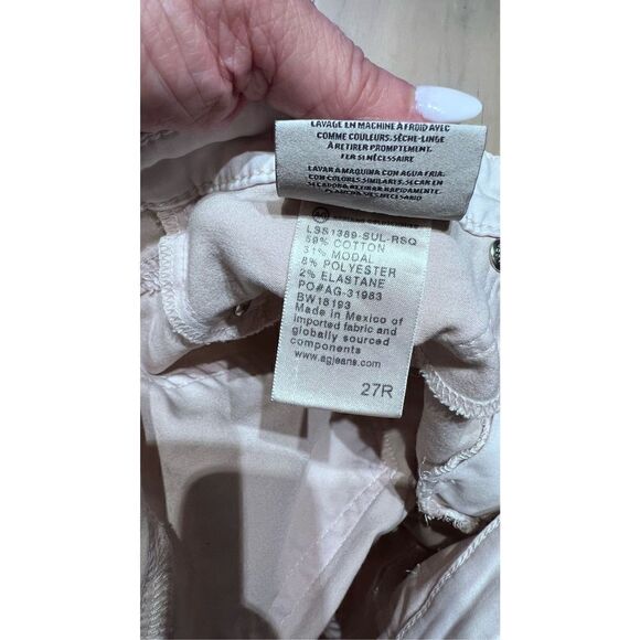 AG Adriano Goldschmied Women's Super Skinny Legging Ankle Jeans White Size 27R - Picture 13 of 13